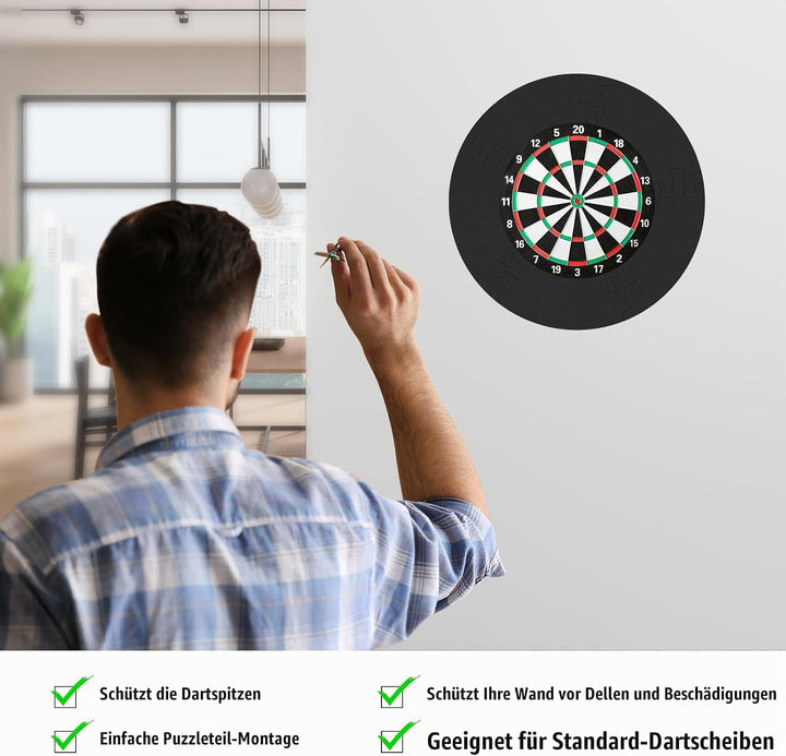 DingGreat Dartscheiben Surround für unterwegs,Leicht zu tragen,Wirksamer Schutz von Abnähern und Wän