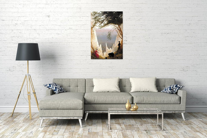Printed Paintings Leinwand (40x60cm): Caspar David Friedrich - Kreidefelsen auf Rügen 40x60 cm, 40x6