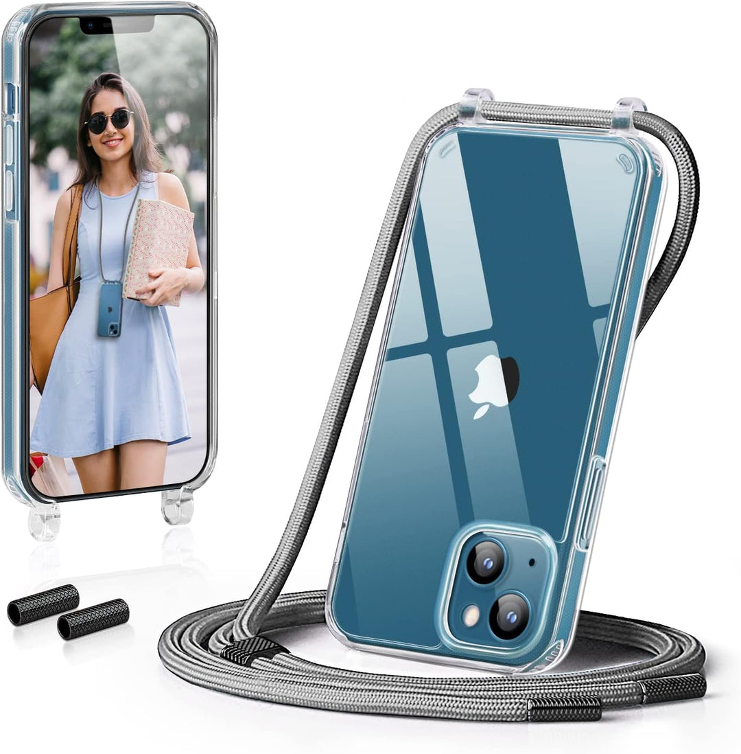 GOODVISH Handykette kompatibel mit Apple iPhone 13-6,1" Display | Necklace Hülle mit Band Handyhülle