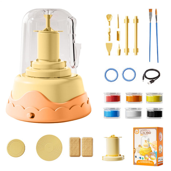 Generisch Pottery Kit, Air Dry Clay, Pottery Wheel, Sculpting Clays Craft Tools, Beginner-Friendly C