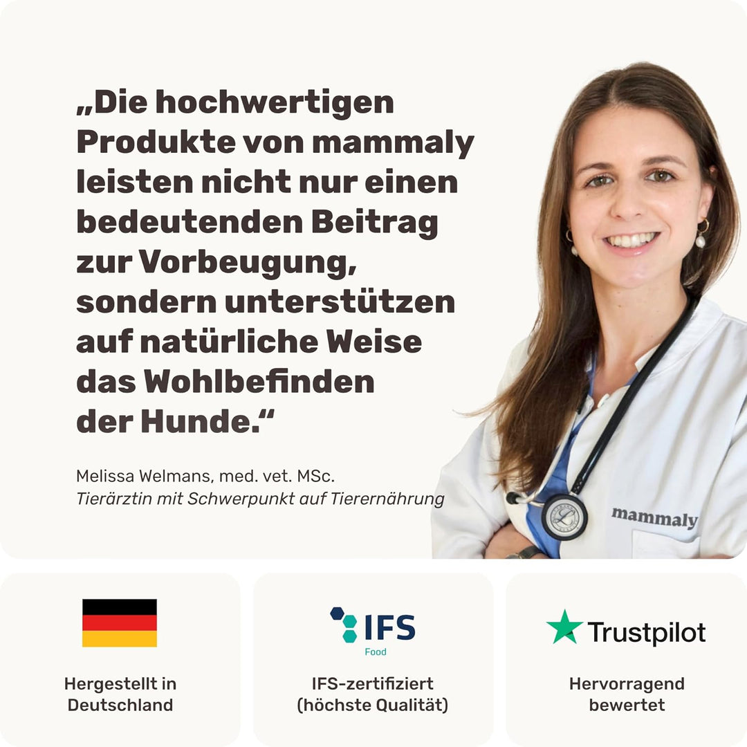 mammaly 12-in-1 Bierhefe Leckerli für deinen Hund - Super Nature Protect 60 Snacks (175g) - mit u. a