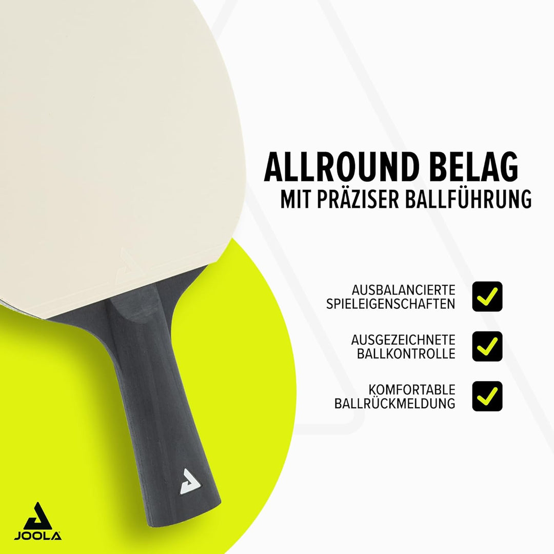 Joola Table Tennis Bat Set Consisting of 2 Table Tennis Bats + 8 Table Tennis Balls - Ideal for Fami
