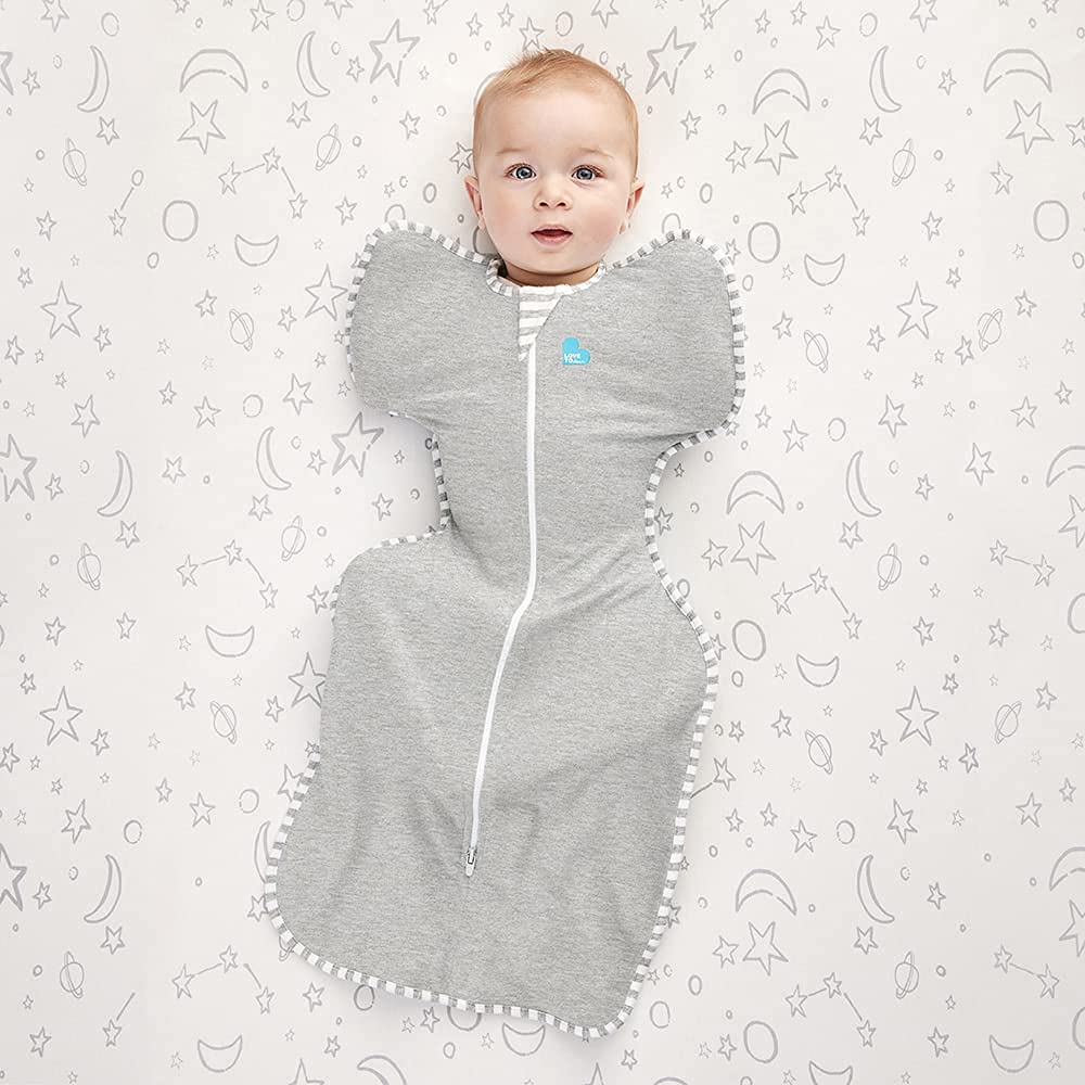 Love To Dream Swaddle UP Original Swaddling Blanket, 1.0 TOG, Newborn, 2.2 kg-3.8 kg, Grey Weiss New