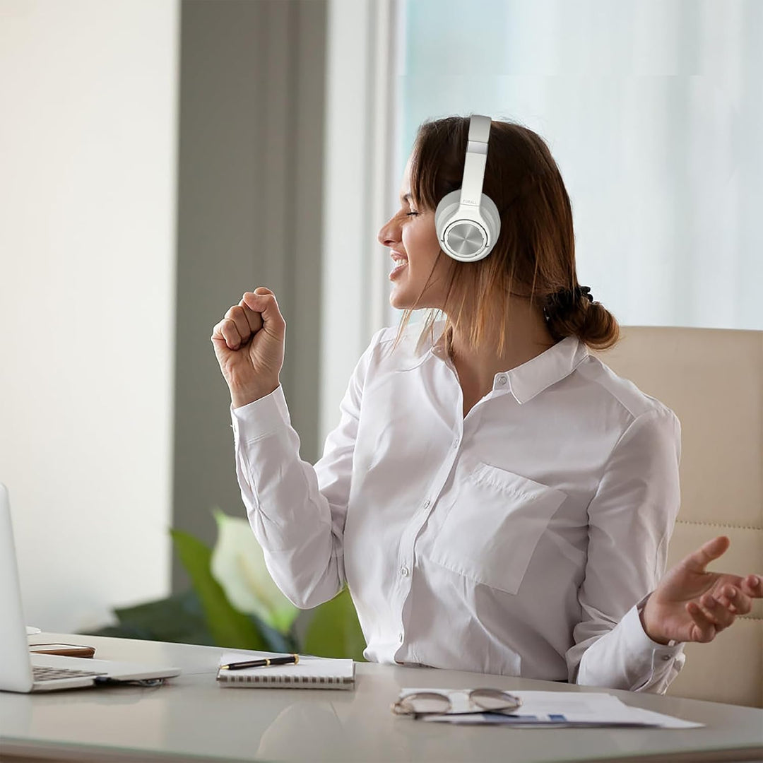 FORALL Bluetooth Kopfhöre Over Ear mit Hybride Noise Cancelling Kopfhörer, Multi-Modus Geräuschunter