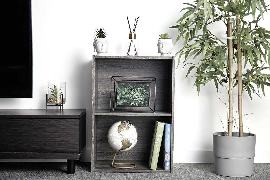 Iris Ohyama, Aufbewahrungsmöbel, Bücherregal, 2 feste Regale, Design,Multifunktional, Büro, Eingang,