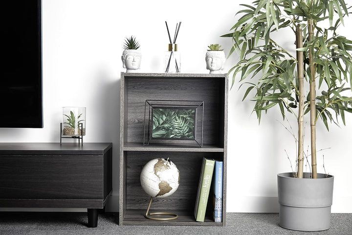 Iris Ohyama, Aufbewahrungsmöbel, Bücherregal, 2 feste Regale, Design,Multifunktional, Büro, Eingang,
