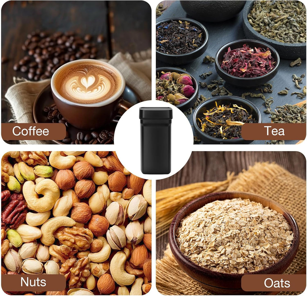 AiQInu Vakuum Kaffeedose mit Vakuumpumpe, 1.2L Edelstahl Behälter für Kaffeebohnen, Gemahlenen Kaffe