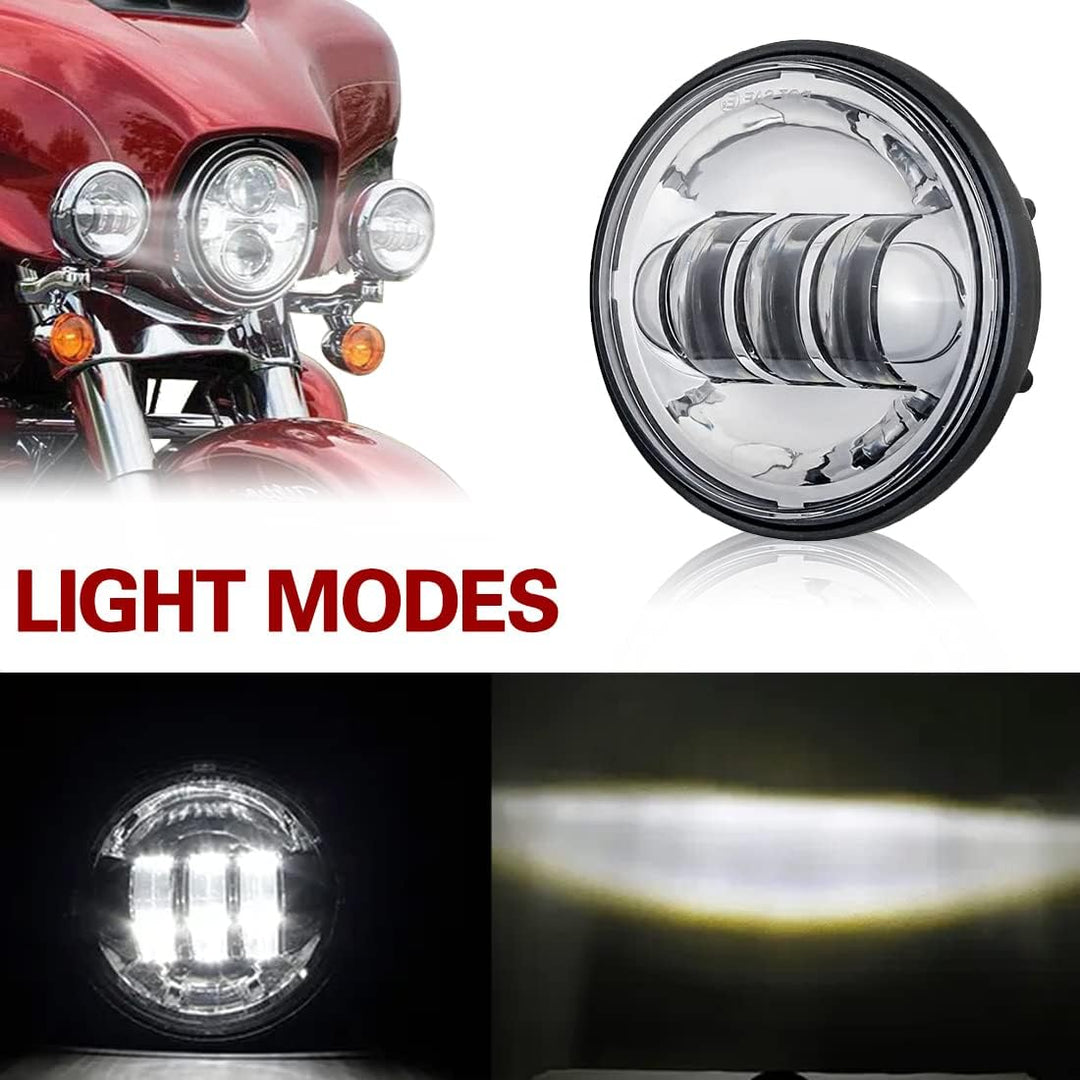 SKUNTUGUANG 4,5-Zoll-LED-Motorrad-Zusatzscheinwerfer, Nebelscheinwerfer, Visierlampe für Motorräder,