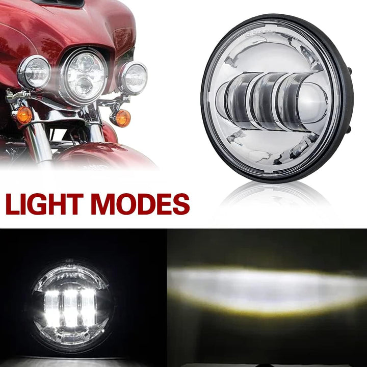 SKUNTUGUANG 4,5-Zoll-LED-Motorrad-Zusatzscheinwerfer, Nebelscheinwerfer, Visierlampe für Motorräder,