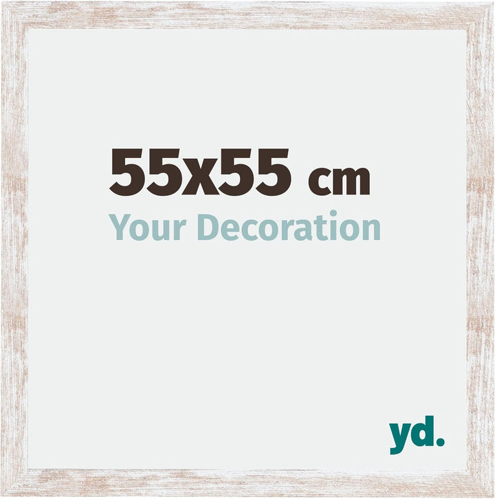 yd. Your Decoration - Bilderrahmen 55,00x55,00 cm - Bilderrahmen aus MDF mit Acrylglas - Antireflex