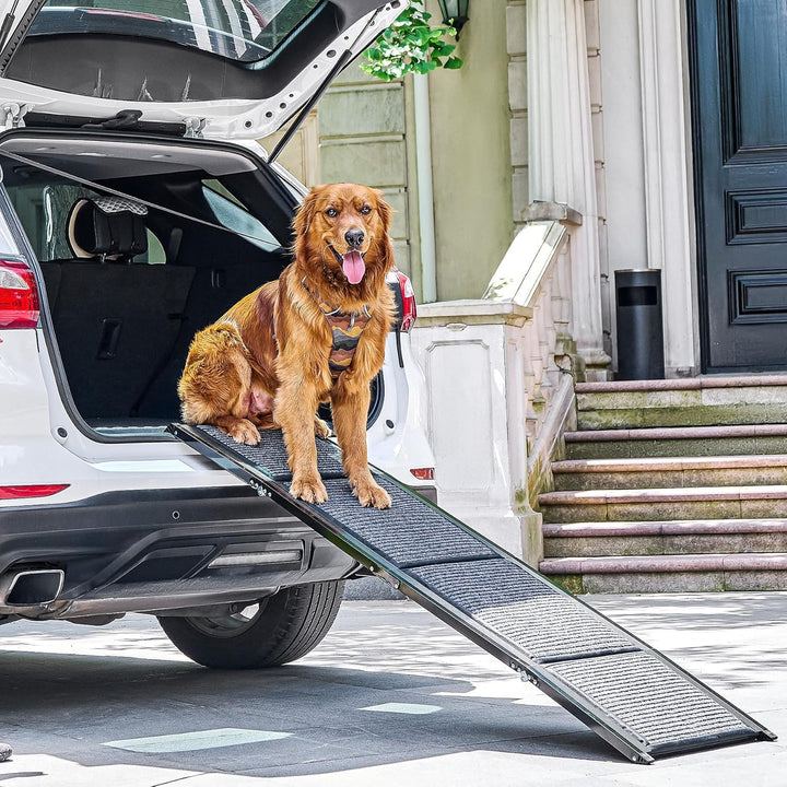 CO-Z Hunderampe Auto klappbar 170cm Leichteres EIN- und Aussteigen für kleine und grosse Hunde bis 9