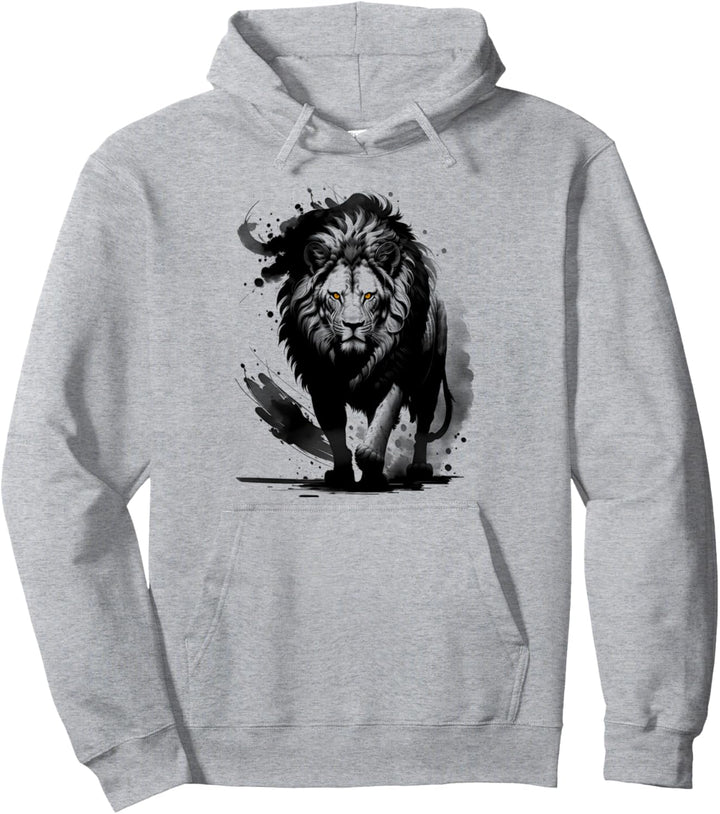 Stilvoller und modischer Löwe als künstlerisches Design Pullover Hoodie