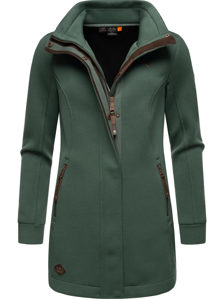 Ragwear Damen Leichter Sweat-Übergangsmantel lang windabweisendl mit hohem Kragen Letrice Bonded XS-