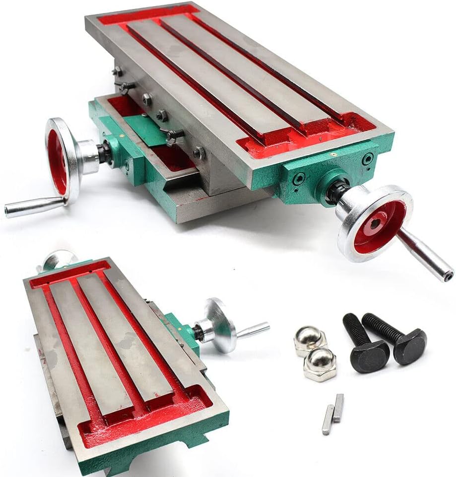 2-Achse Kreuztisch Frästisch Bohrtisch Schraubstock Koordinatentisch 450 * 170mm Mini Fräsmaschine M