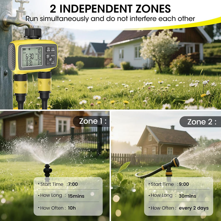 Gartenbewässerung Wasser Timer, Bewässerungssteuerung für Garten | Flexible Bewässerung Dank mit 2 A