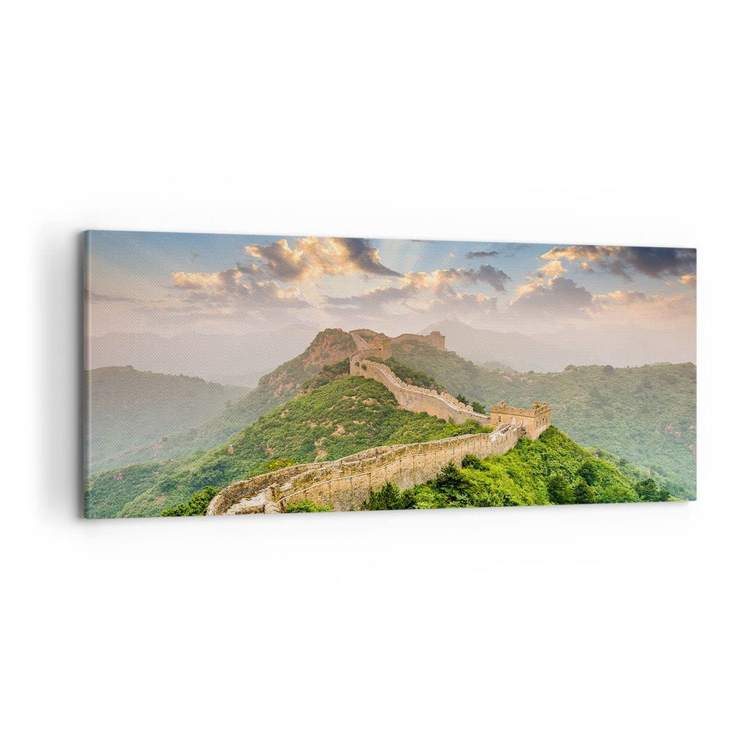Panorama Bilder auf Leinwand 100x40cm Leinwandbild Wand Berg asiatisch china Gross Wanddeko Bild Sch