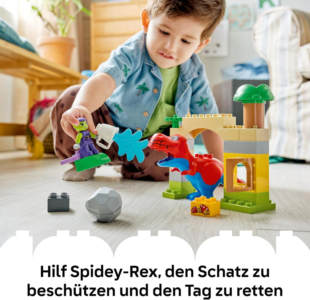 LEGO DUPLO | Spidey-Rex vs. Green Goblin - Feinmotorik Spielzeug für Kleinkinder - 2 Figuren inkl. S