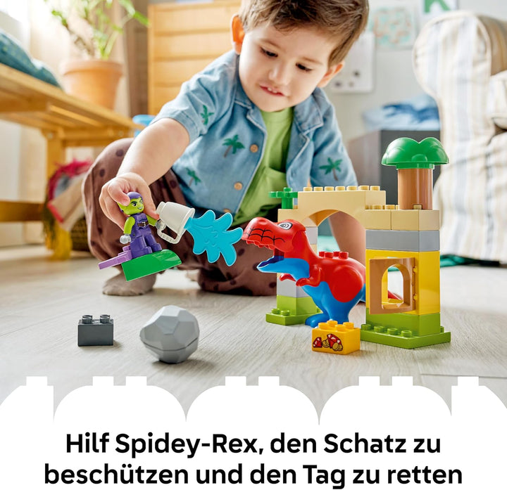 LEGO DUPLO | Spidey-Rex vs. Green Goblin - Feinmotorik Spielzeug für Kleinkinder - 2 Figuren inkl. S