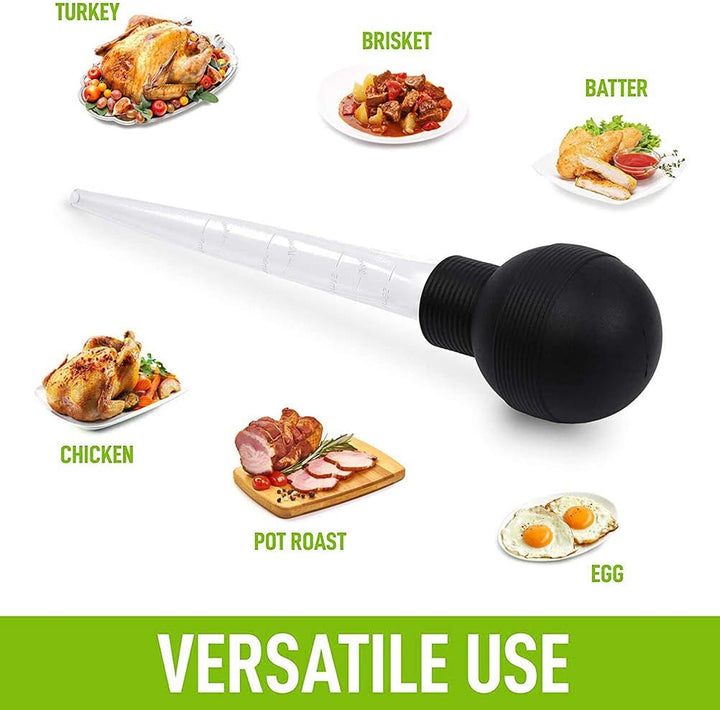 Hidyliu Puten-Baster mit Bürste, Einschliesslich Marinade-Injektionsnadel und Bürste eine Einfache R