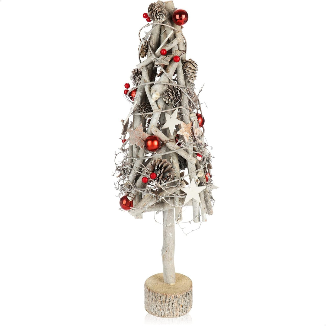 com-four® Deko-Weihnachtsbaum, dekorativer Kleiner Schmuckbaum, tolle Tischdeko, optimal für die Adv
