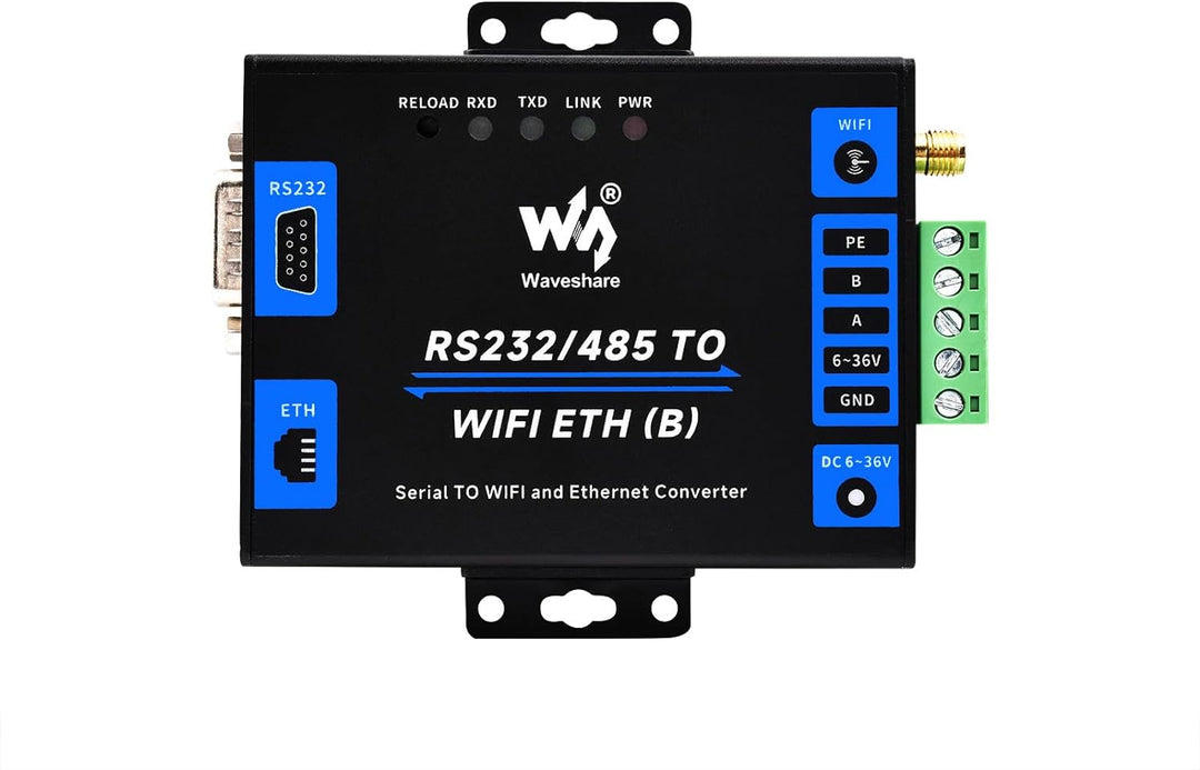 RS232/485 zu WiFi Ethernet Serieller Server Konverter, Modbus/MQTT Gateway, Unterstützt Seriell zu W