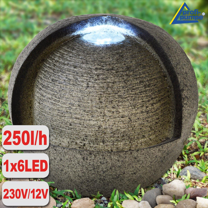 Gartenbrunnen Brunnen Zierbrunnen Zimmerbrunnen Brunnen mit LED-Licht 230V Wasserfall Wasserspiel fü