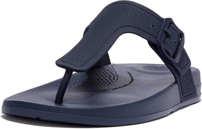 Fitflop Damen Iqushion Zehensteg Flache Sandale 38 EU Midnight Navy Marineblau, 38 EU Midnight Navy