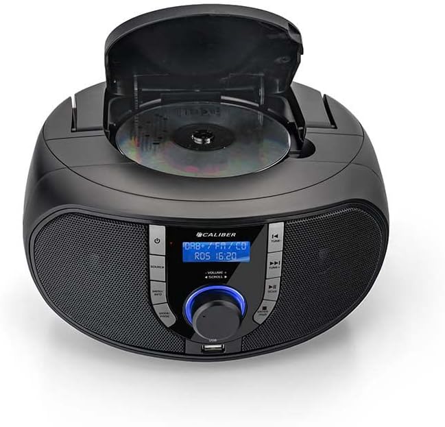 Caliber Tragbares Radio - USB - DAB Plus und FM-Radio mit RDS - CD-Player mit Bluetooth - LCD Anzeig