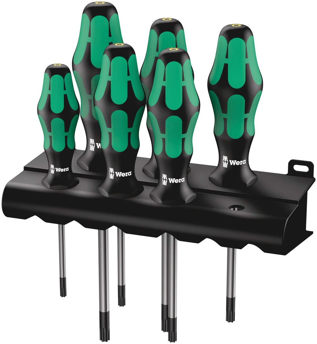 Wera Schraubendrehersatz 367/6 TORX® HF Kraftform Plus mit Haltefunktion + Rack, 6-teilig, 050280590