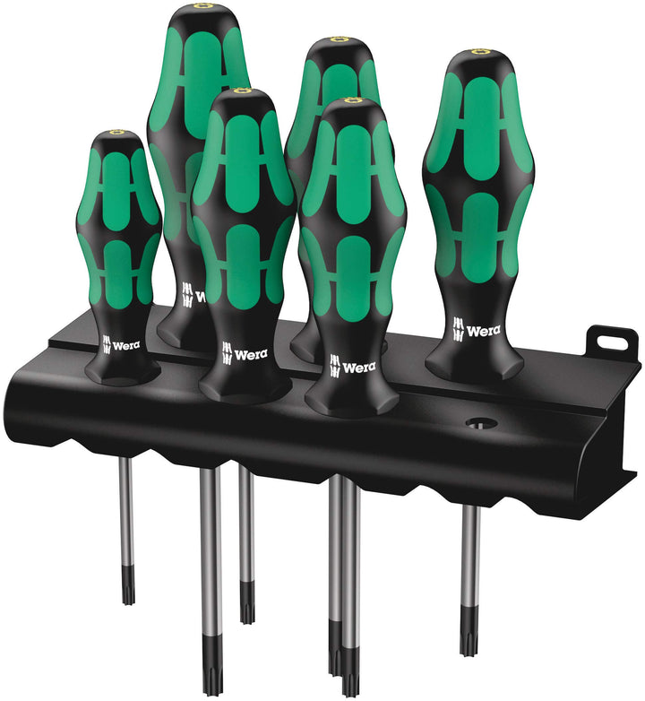 Wera Schraubendrehersatz 367/6 TORX® HF Kraftform Plus mit Haltefunktion + Rack, 6-teilig, 050280590