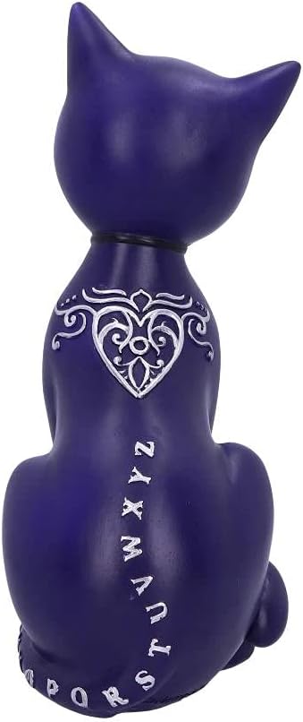 Nemesis Now Lila Mystic Kitty Ouija Katzenfigur 26 cm Figur, Harz, violett 26 cm Violett, 26 cm Viol