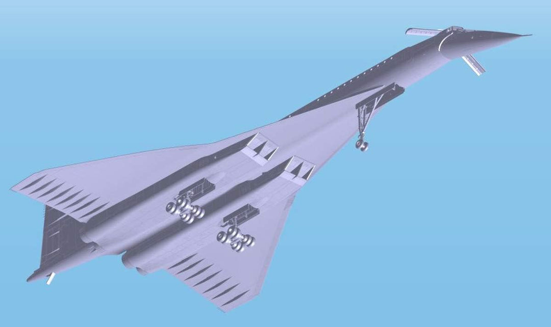 ICM 14401 14401-1/144 Tu-144. Soviet Supersonic Passenger Aircraft, schwarz