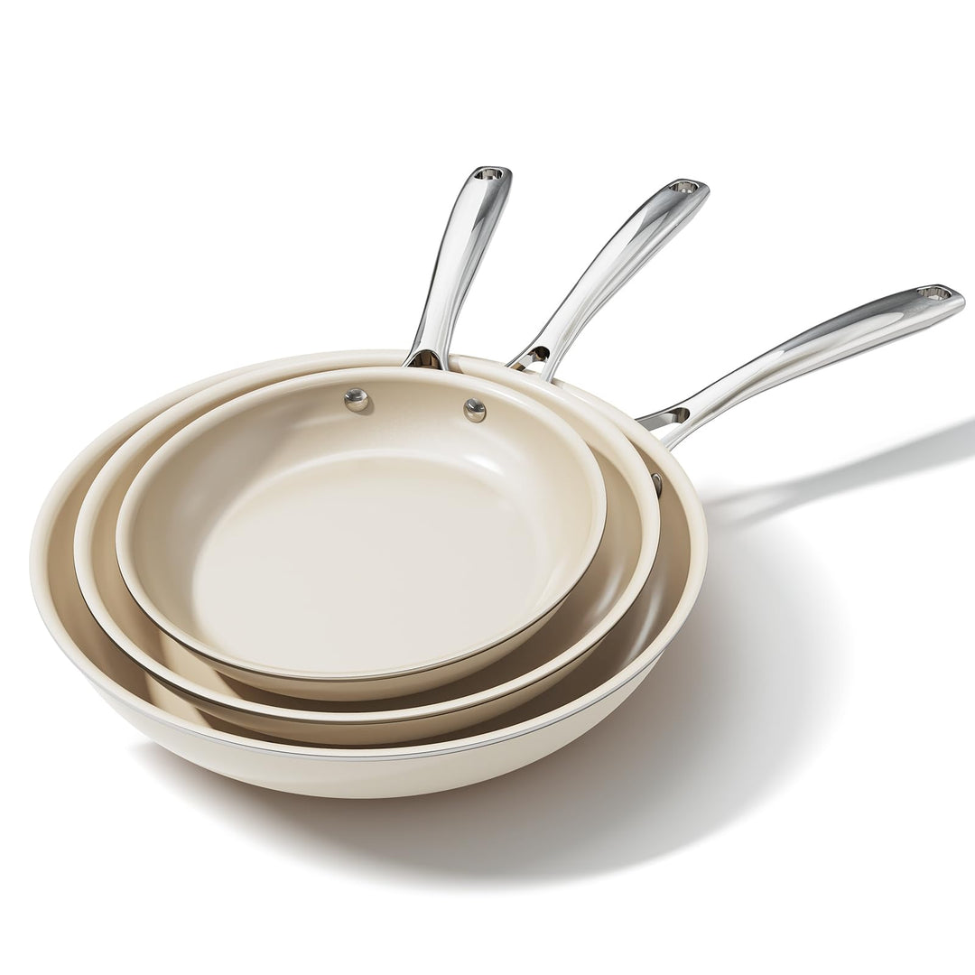 Keramik-Antihaft-Pfannen-Set, Bratpfanne, ungiftige Pfannen zum Kochen, Eierpfannen, Induktionsgeeig