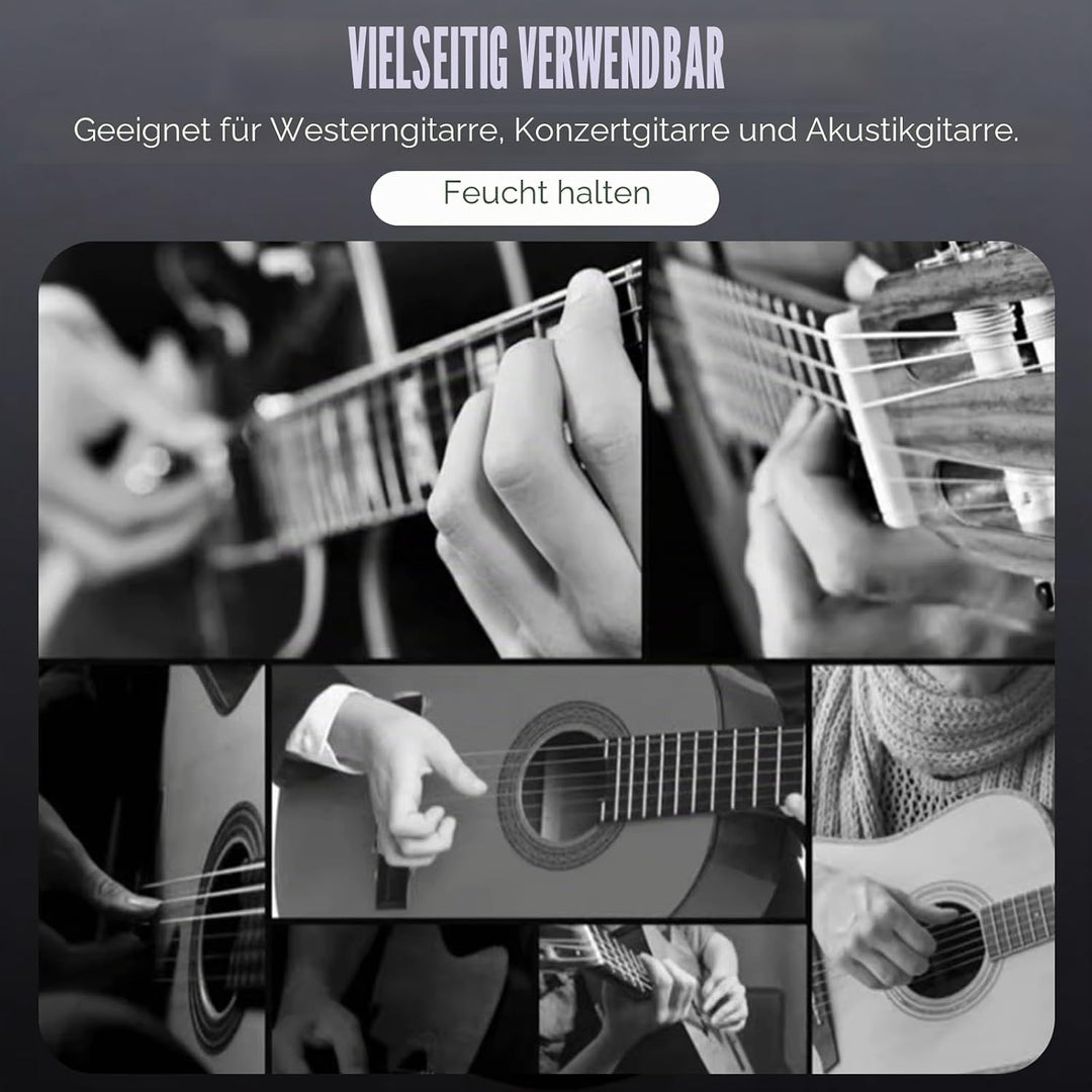 Gitarren Luftbefeuchter, 2 in 1 Hygrometer mit 100ml Tropfflasche für Akustikgitarren Konzertgitarre