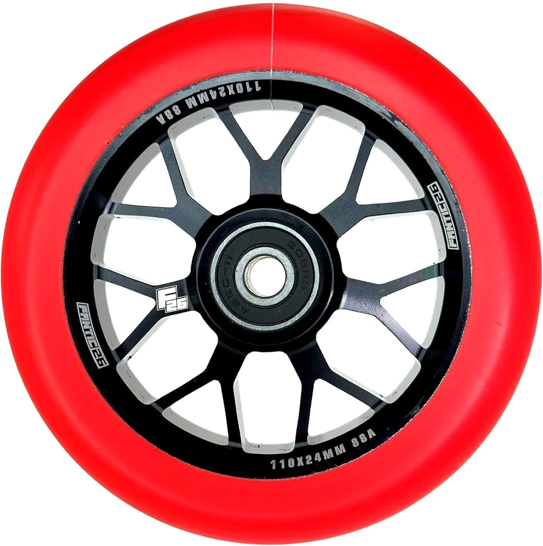 Fantic26 Spy7 Stunt Scooter Rolle I Trick I Tret I Kinder I Roller I Wheel I 110mm I ABEC 11 I Schne