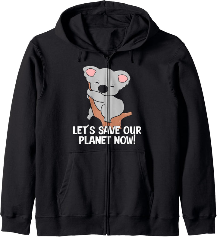 Lasst uns unseren Planeten retten Naturschutz Koala Kapuzenjacke