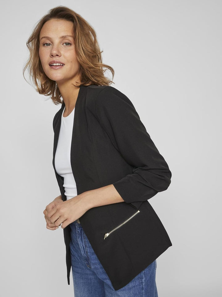 Vila Damen Blazer 36 Schwarz, 36 Schwarz
