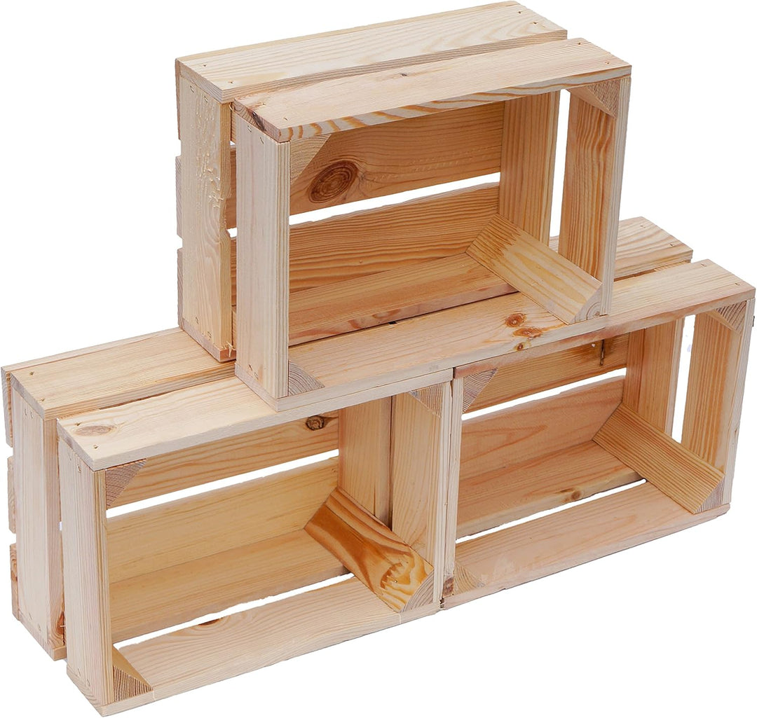 Kistenkolli Altes Land kleine geflammte Kiste Frieda Masse ca 30x22x16cm Weinkiste Aufbewahrungskist