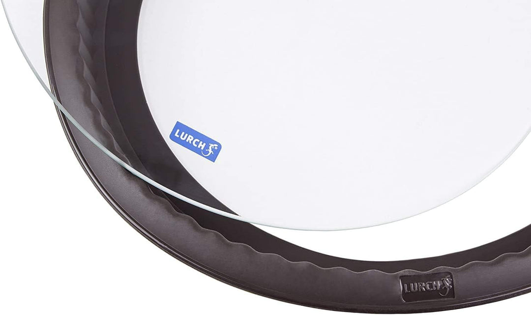 Lurch 85009 Flexiform Quicheform aus Silikon mit Glasboden 26 cm, Braun