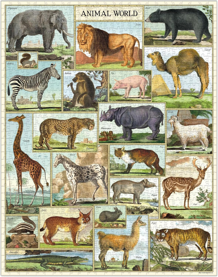 Cavallini, Tierwelt - Tiere Cavallini Vintage Puzzle, 1000 Teile
