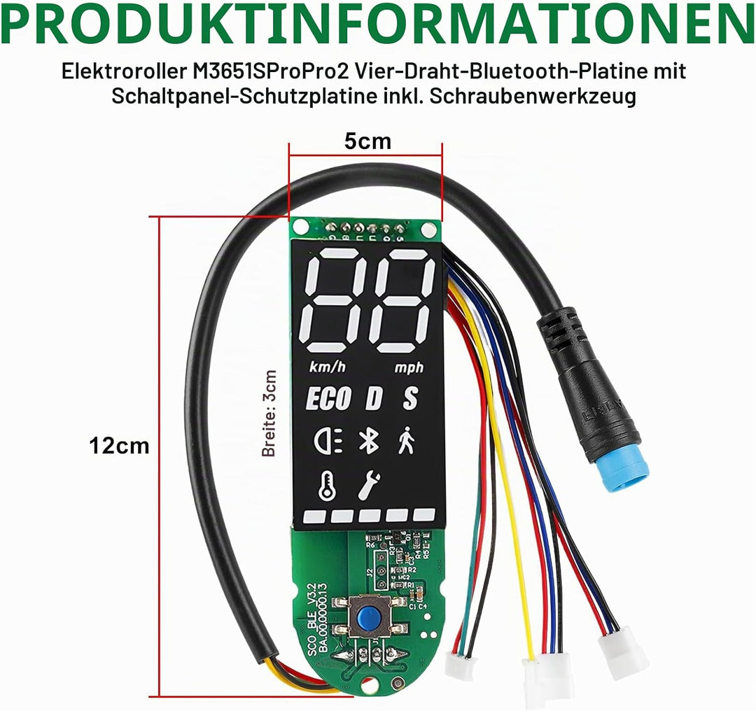 Elektroroller Dashboard, Elektroroller-Armaturenbrett, Elektroroller Armaturenbrett, Elektroroller-P