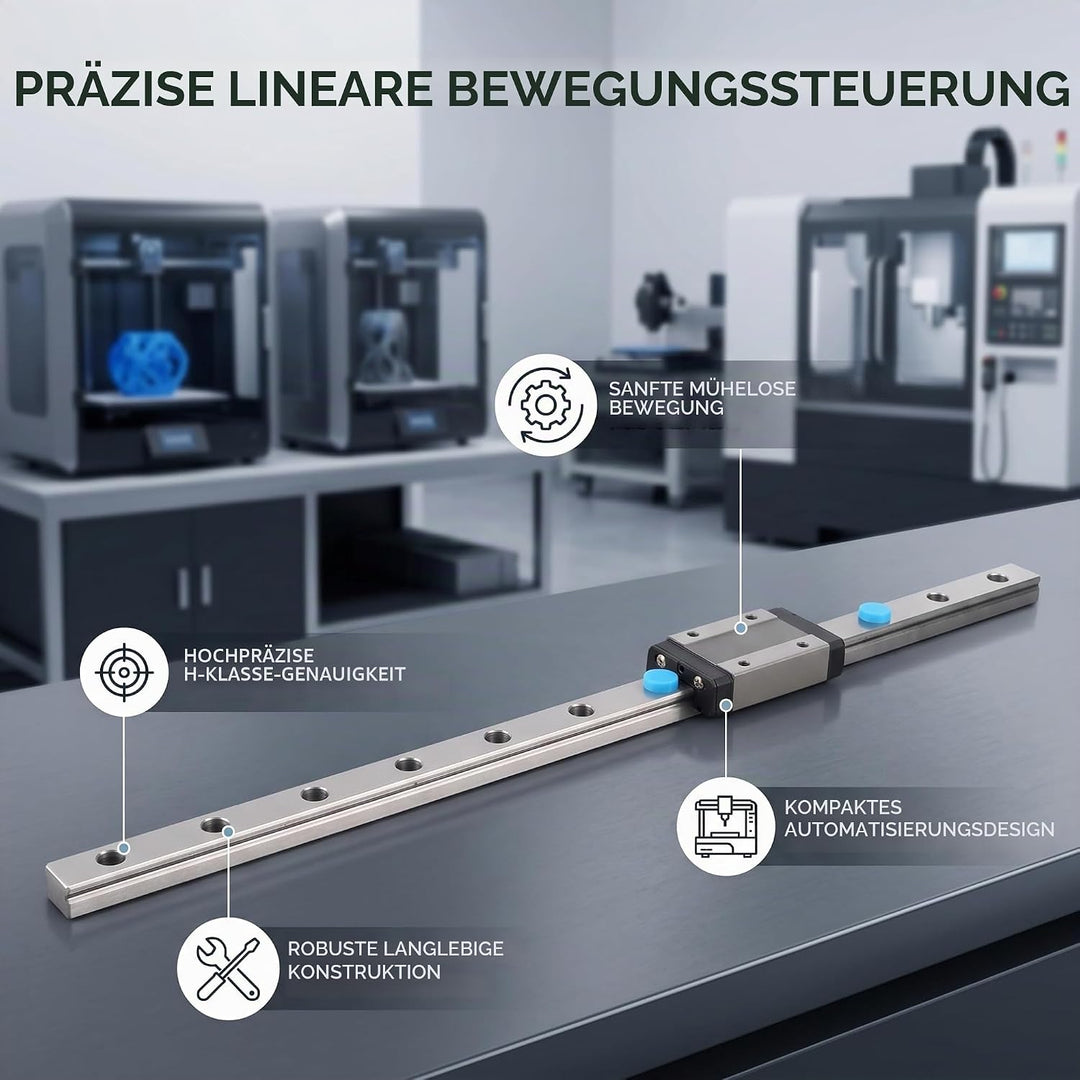 MGN12H Mini-Schienenführung Lineares Schiebewerkzeug mit MGN12H Schlossblock für 3D-Drucker und CNC-