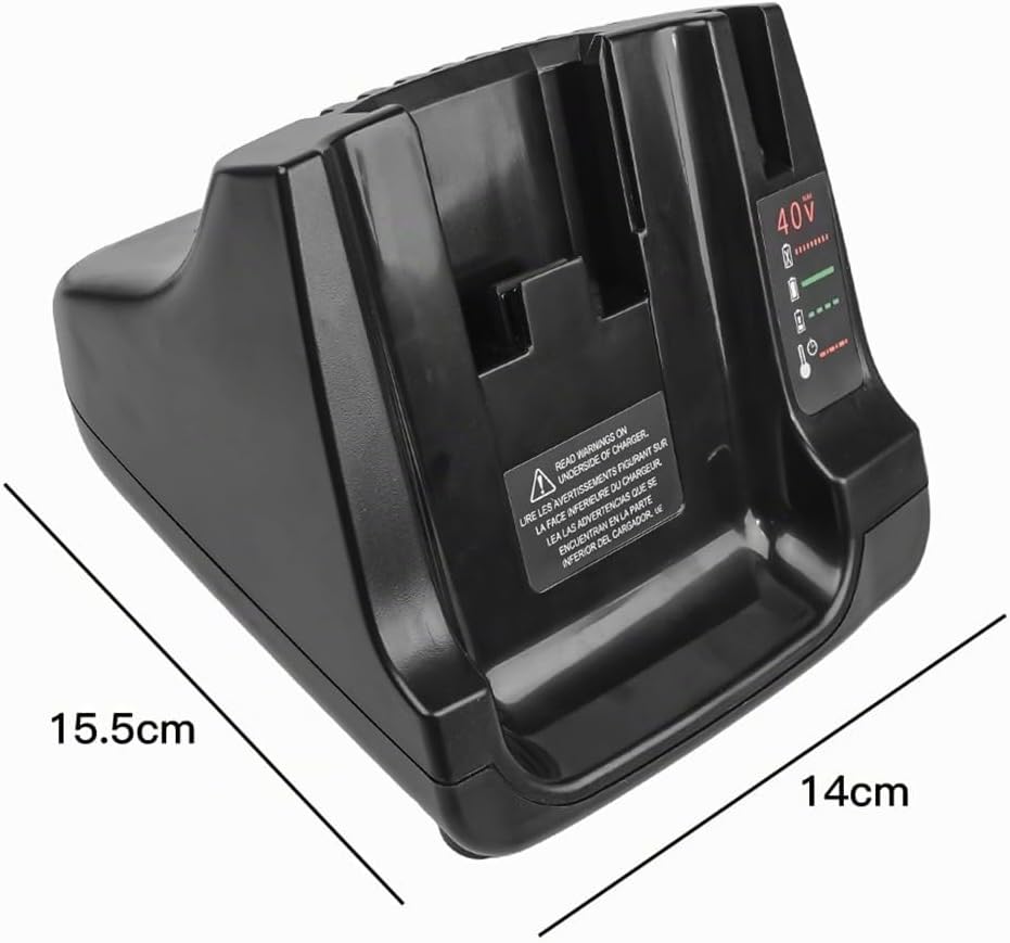 Sarini Ersatz-Akkuladegerät für Black and Decker 36 V-40 V Lithium-Akku, Schnellladegerät mit Zwei U