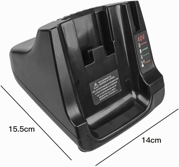 Sarini Ersatz-Akkuladegerät für Black and Decker 36 V-40 V Lithium-Akku, Schnellladegerät mit Zwei U