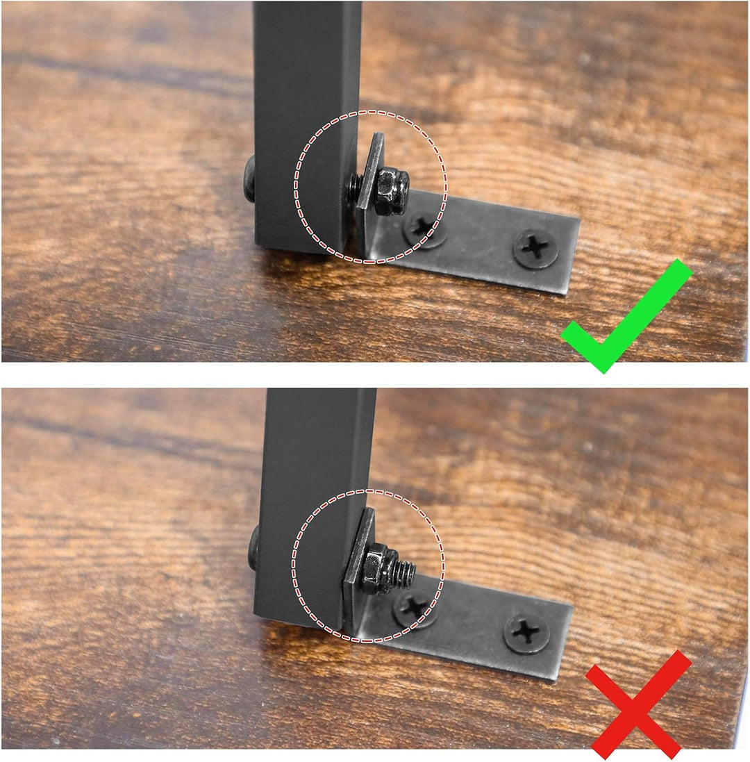 HOOBRO Beistelltisch, Klappbar Tablett Tisch, Sofatisch, TV Tray im Industriestil, Einfach Montierba