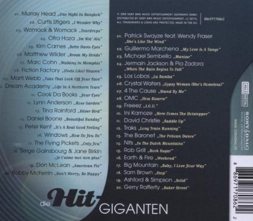 Die Hit Giganten-One Hit Wonder, Audio-CD