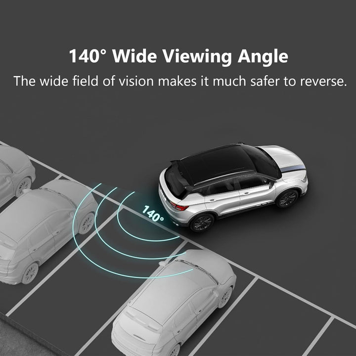 Eonon 720P AHD Rückfahrkamera, Weitwinkel 140°, Wasserdicht Staubdicht, Rückfahrkamera mit RCA-Verbi