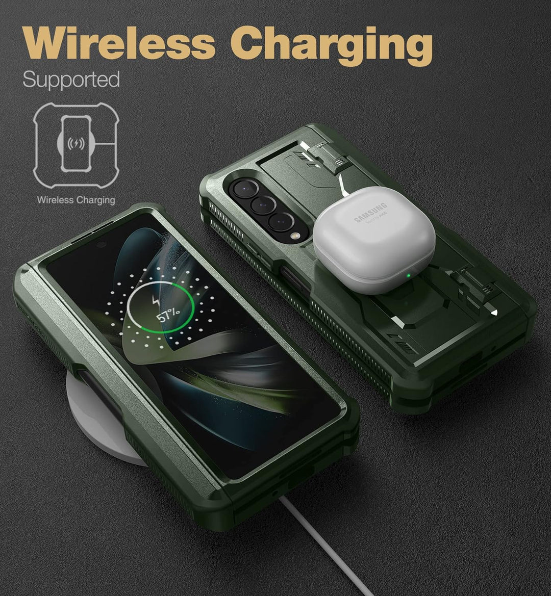 Dexnor für Samsung Galaxy Z Fold 4 5G (2021) Hülle, Ganzkörper Dual Layer Rugged Case mit integriert