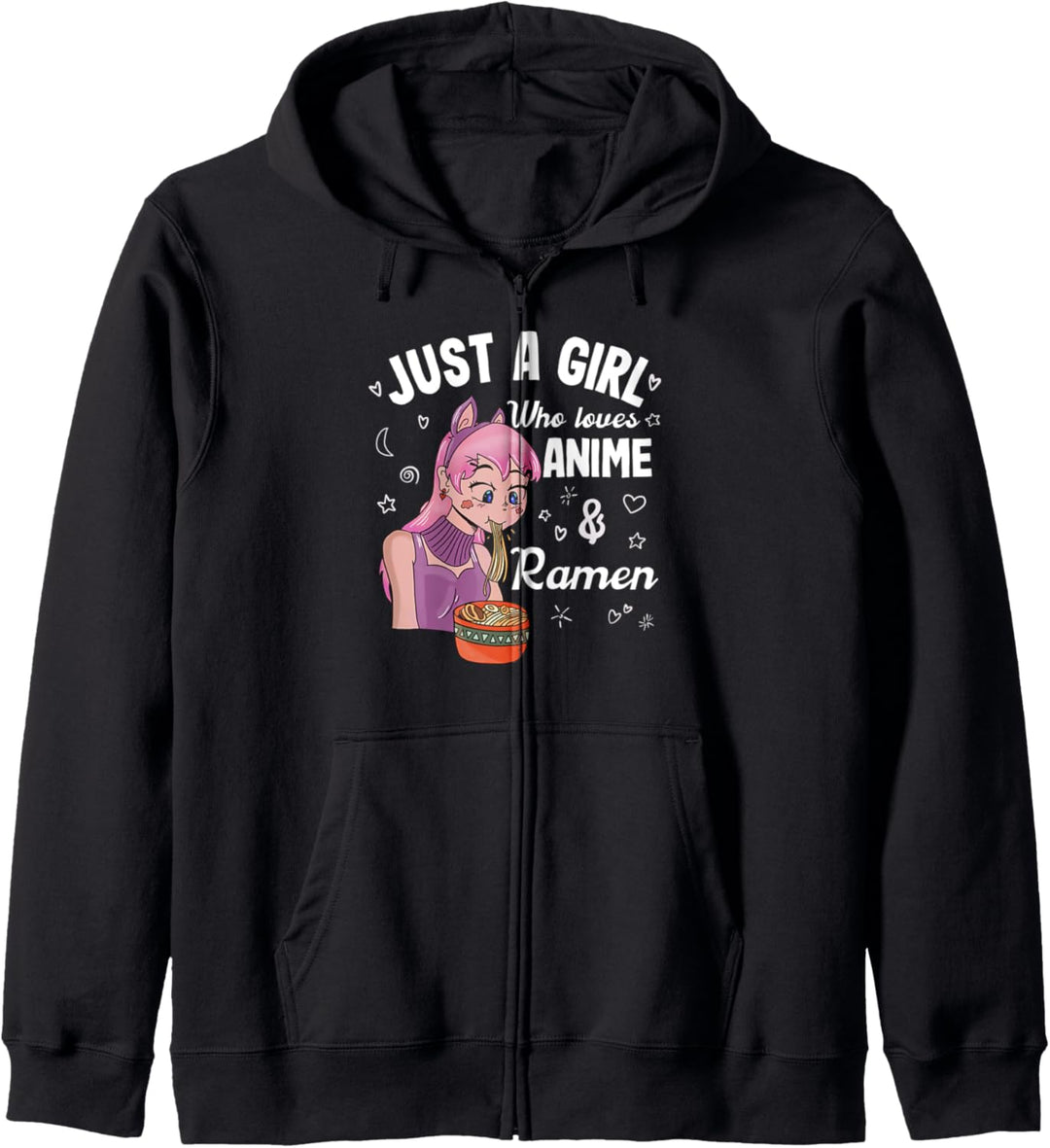 Nur ein Mädchen, das Anime und Ramen Cute Kawaii Shirt liebt Kapuzenjacke
