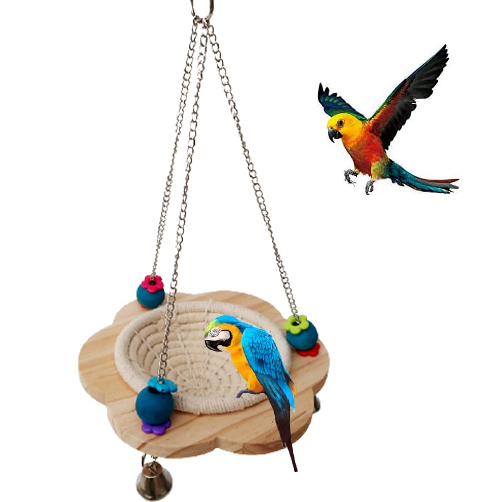 Papageienvogelnest,Vögel Schaukel Spielzeug,Papagei Hängen Schaukel Kauspielzeug,Natürliche Baumwoll